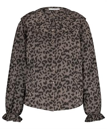 By-Bar blouse ruches kraag panter Gia Leo