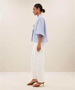 By-Bar linnenmix blouse pinstripe Owen