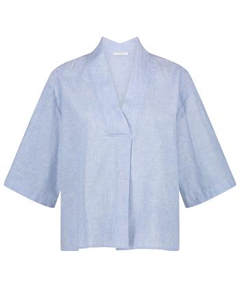 By-Bar linnenmix blouse pinstripe Owen