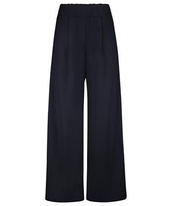 By-Bar pull-on wide leg broek streepjes Benji Kingsblue