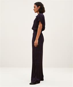 By-Bar silky wide leg broek ruit Benji