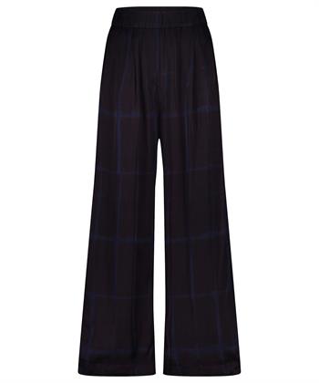 By-Bar silky wide leg broek ruit Benji