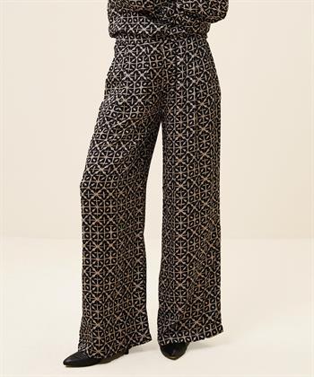 By-Bar wide leg broek flashprint Mara