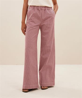 By-Bar wide leg broek streepjes Neal