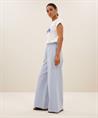 By-Bar wide leg seersucker broek strepen Randy