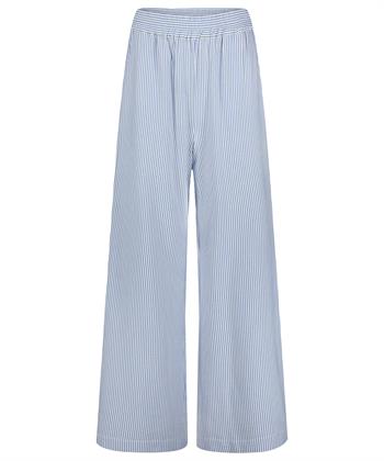 By-Bar wide leg seersucker broek strepen Randy