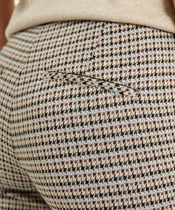 Cambio cropped broek micro pied-de-poule Ros