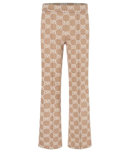 Cambio cropped flared broek logo