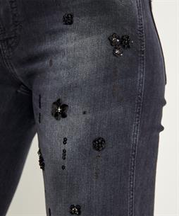 Cambio cropped flared jeans strass Francesca