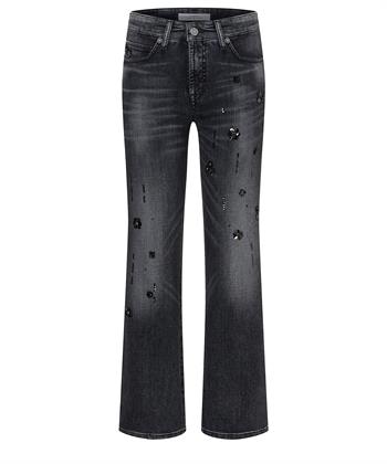 Cambio cropped flared jeans strass Francesca