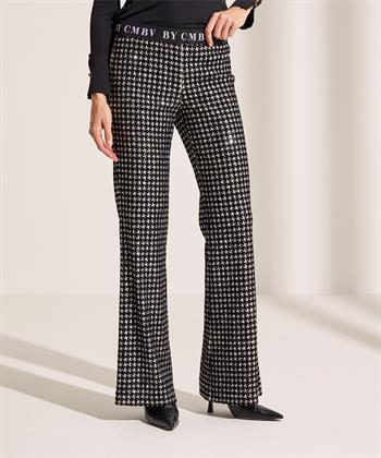 Cambio flared broek pied-de-poule pailletten Francis