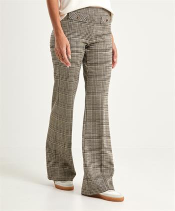 Cambio flared broek ruitmotief lurex Francis