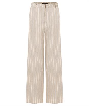 Cambio linnenmix wide leg pantalon streep Mira