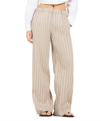 Cambio linnenmix wide leg pantalon streep Mira