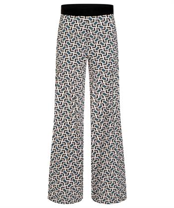 Cambio wide leg broek retro print Allison
