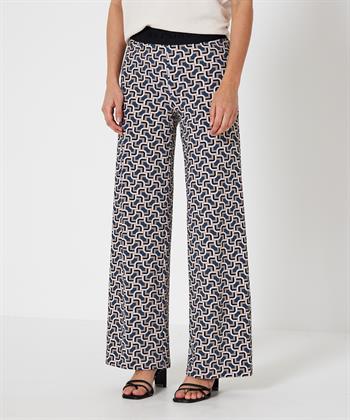 Cambio wide leg broek retro print Allison