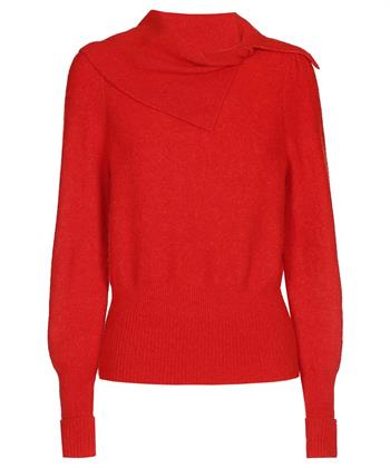 Caroline Biss big collar knot trui