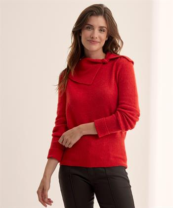 Caroline Biss big collar knot trui