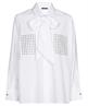 Caroline Biss blouse met strik en studs