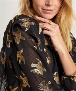 Caroline Biss blouse roezel zwaluw print