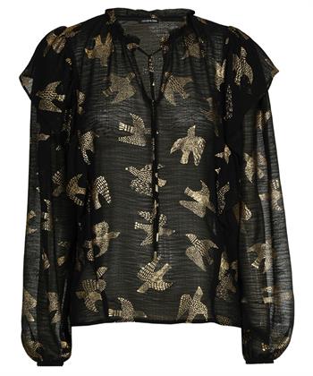 Caroline Biss blouse roezel zwaluw print