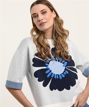 Caroline Biss jacquard trui bloem