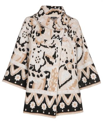 Caroline Biss kimono vest jacquard