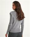 Caroline Biss lurex trui met schouderdetail