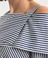 Caroline Biss off-shoulder blouse strepen