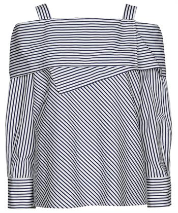 Caroline Biss off-shoulder blouse strepen