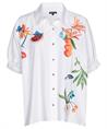 Caroline Biss oversized blouse tropisch borduursel