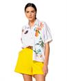 Caroline Biss oversized blouse tropisch borduursel