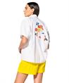Caroline Biss oversized blouse tropisch borduursel