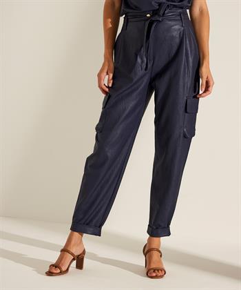 Caroline Biss paperbag cargo broek vegan leather