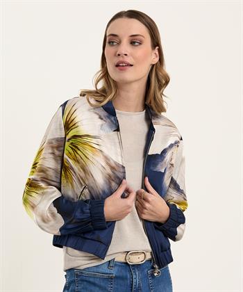 Caroline Biss silky blouson big flower