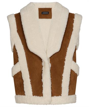 Caroline Biss teddy gilet suedine
