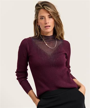 Caroline Biss turtle neck truitje lurex