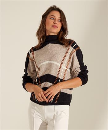 Caroline Biss two-tone trui