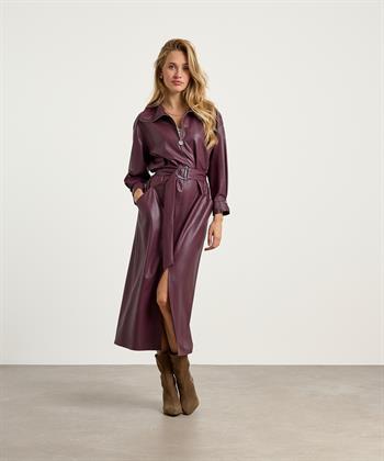 Caroline Biss vegan leather jurk met rits