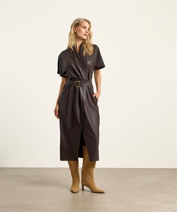 Caroline Biss vegan leather jurk