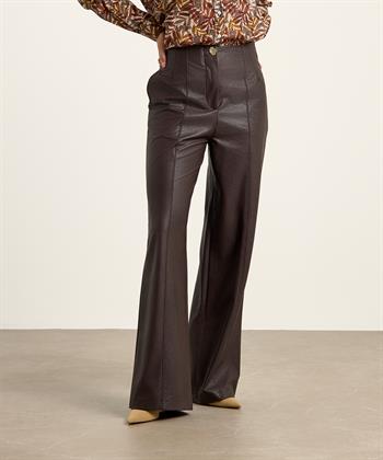 Caroline Biss vegan leather wide leg broek