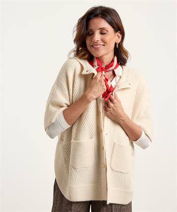 Caroline Biss vest korte mouw capuchon