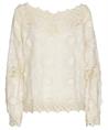Caroline Biss wijde hals blouse kant