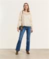 Caroline Biss wijde hals blouse kant