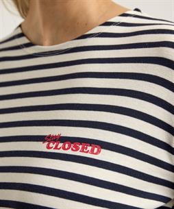 CLOSED shirt strepen logoprint