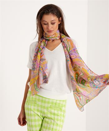 Codello multicolor sjaal paisleyprint