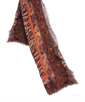 Codello sjaal animalprint wolmix