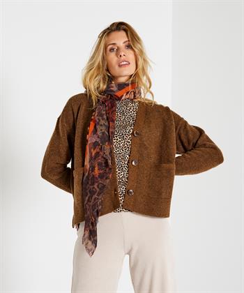 Codello sjaal animalprint wolmix