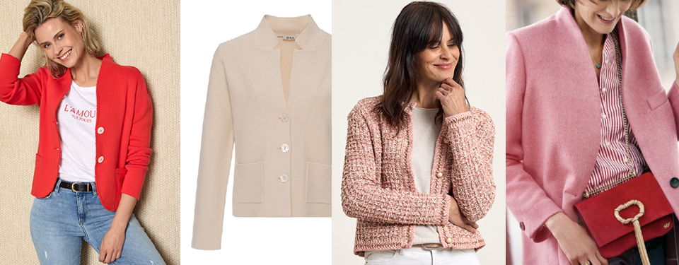 Blazervest, boucle, vest met knopen