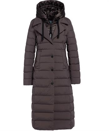 Creenstone donsjas lang puffer met inzet capuchon